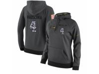 NFL Women's Nike Seattle Seahawks #4 Steven Hauschka Stitched Black Anthracite Salute to Service Player Performance Hoodie