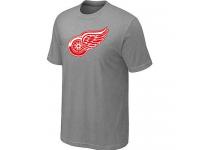 NHL Men's Detroit Red Wings Big & Tall Logo T-Shirt - Grey