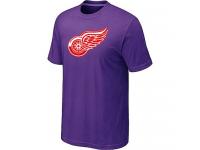 NHL Men's Detroit Red Wings Big & Tall Logo T-Shirt - Purple