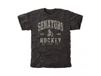 NHL Men's Ottawa Senators Black Camo Stack Tri-Blend T-Shirt