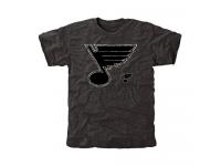 NHL Men's St. Louis Blues Black Rink Warrior Tri-Blend T-Shirt
