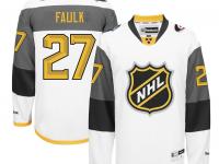 NHL Reebok Carolina Hurricanes #27 Justin Faulk Men 2016 All-Star White Jerseys