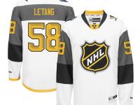 NHL Reebok Pittsburgh Penguins #58 Kris Letang Men 2016 All-Star White Jerseys