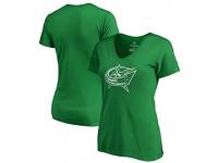 NHL Women's Columbus Blue Jackets St. Patrick's Day Authentic Logo Green Limited T-Shirt
