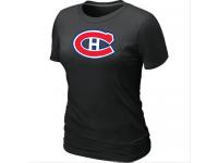 NHL Women's Montreal Canadiens Big & Tall Logo T-Shirt - Black