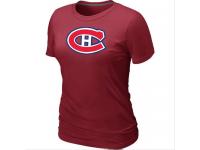 NHL Women's Montreal Canadiens Big & Tall Logo T-Shirt - Red