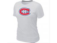 NHL Women's Montreal Canadiens Big & Tall Logo T-Shirt - White