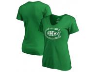 NHL Women's Montreal Canadiens St. Patrick's Day Authentic Logo Green Limited T-Shirt
