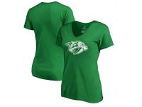 NHL Women's Nashville Predators St. Patrick's Day Authentic Logo Green Limited T-Shirt