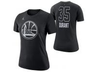 Nike 2018 NBA All-Star Edition Kevin Durant #35 Women's Jordan Name & Number T-Shirts - Black