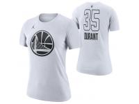 Nike 2018 NBA All-Star Edition Kevin Durant #35 Women's Jordan Name & Number T-Shirts - White
