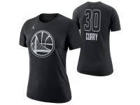 Nike 2018 NBA All-Star Edition Stephen Curry #30 Women's Jordan Name & Number T-Shirts - Black