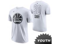 Nike 2018 NBA All-Star Edition Stephen Curry #30 Youth Jordan Name & Number T-Shirts - White