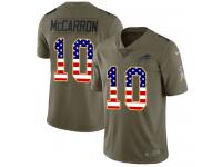 Nike AJ McCarron Limited Olive USA Flag Men's Jersey - NFL Buffalo Bills #10 2017 Salute to Service