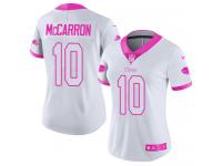 Nike AJ McCarron Limited White Pink Women's Jersey - NFL Buffalo Bills #10 Rush Fashion