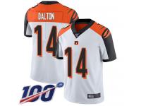 Nike Bengals #14 Andy Dalton White Men's Stitched NFL 100th Season Vapor Limited Jersey