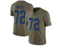 Nike Braden Smith Limited Olive Men's Jersey - NFL Indianapolis Colts #72 2017 Salute to Service