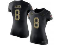 Nike Brandon Allen Black Camo Salute to Service Women's - NFL Los Angeles Rams #8 T-Shirt