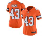 Nike Broncos #43 T.J. Ward Orange Women Stitched NFL Limited Rush Jersey