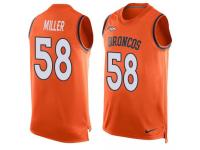 Nike Broncos #58 Von Miller Orange Team Color Men Stitched NFL Tank Top