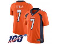 Nike Broncos #7 John Elway Orange Men's Stitched NFL 100th Season Vapor Limited Jersey