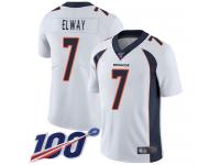 Nike Broncos #7 John Elway White Men's Stitched NFL 100th Season Vapor Limited Jersey