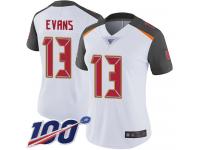 Nike Buccaneers #13 Mike Evans White Women's Stitched NFL 100th Season Vapor Limited Jersey