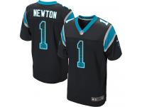 Nike Cam Newton Elite Black Home Men's Jersey - NFL Carolina Panthers #1 Drift Fashion