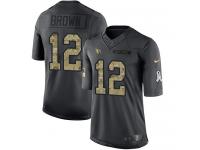 Nike Cardinals #12 John Brown Black Men Stitched NFL Limited 2016 Salute to Service Jersey