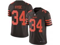 Nike Carlos Hyde Limited Brown Men's Jersey - NFL Cleveland Browns #34 Rush Vapor Untouchable