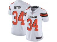 Nike Carlos Hyde Limited White Road Women's Jersey - NFL Cleveland Browns #34 Vapor Untouchable