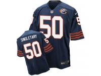 Nike Chicago Bears #50 Mike Singletary Navy Blue Throwback Men Stitched NFL Elite Jersey