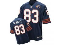 Nike Chicago Bears #83 Martellus Bennett Navy Blue Throwback Men Stitched NFL Elite Jersey