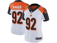 Nike Chris Baker Limited White Road Women's Jersey - NFL Cincinnati Bengals #92 Vapor Untouchable