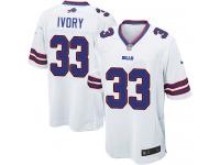 Nike Chris Ivory Game White Road Men's Jersey - NFL Buffalo Bills #33