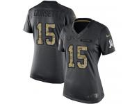 Nike Colts #15 Phillip Dorsett Black Women Stitched NFL Limited 2016 Salute to Service Jersey