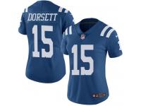 Nike Colts #15 Phillip Dorsett Royal Blue Women Stitched NFL Limited Rush Jersey