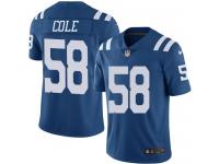 Nike Colts #58 Trent Cole Royal Blue Men Stitched NFL Limited Rush Jersey