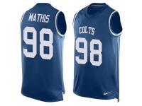 Nike Colts #98 Robert Mathis Royal Blue Team Color Men Stitched NFL Tank Top