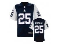 Nike Dallas Cowboys #25 Lance Dunbar Navy Blue Throwback Men Stitched NFL Elite Jersey