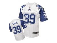 Nike Dallas Cowboys #39 Brandon Carr White Throwback Men Stitched NFL Elite Jersey