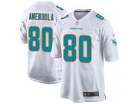 Nike Danny Amendola Game White Road Men's Jersey - NFL Miami Dolphins #80