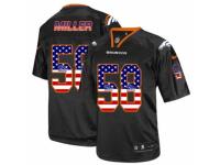 Nike Denver Broncos #58 Von Miller Black Men's Stitched NFL Elite USA Flag Fashion Jersey