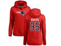 Nike Derek Rivers Red Name & Number Logo Women's - NFL New England Patriots #95 Pullover Hoodie