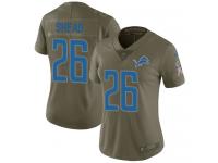 Nike DeShawn Shead Limited Olive Women's Jersey - NFL Detroit Lions #26 2017 Salute to Service