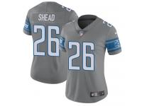 Nike DeShawn Shead Limited Steel Women's Jersey - NFL Detroit Lions #26 Rush Vapor Untouchable
