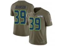 Nike Dontae Johnson Limited Olive Men's Jersey - NFL Seattle Seahawks #39 2017 Salute to Service