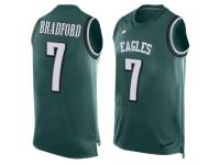 Nike Eagles #7 Sam Bradford Midnight Green Team Color Men Stitched NFL Tank Top