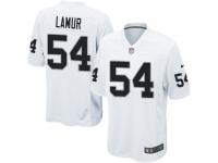 Nike Emmanuel Lamur Game White Road Men's Jersey - NFL Oakland Raiders #54