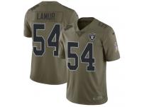 Nike Emmanuel Lamur Limited Olive Men's Jersey - NFL Oakland Raiders #54 2017 Salute to Service